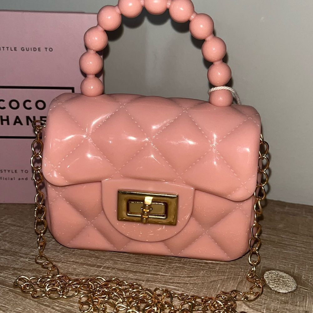 Little Girls Purse With Gold Chain